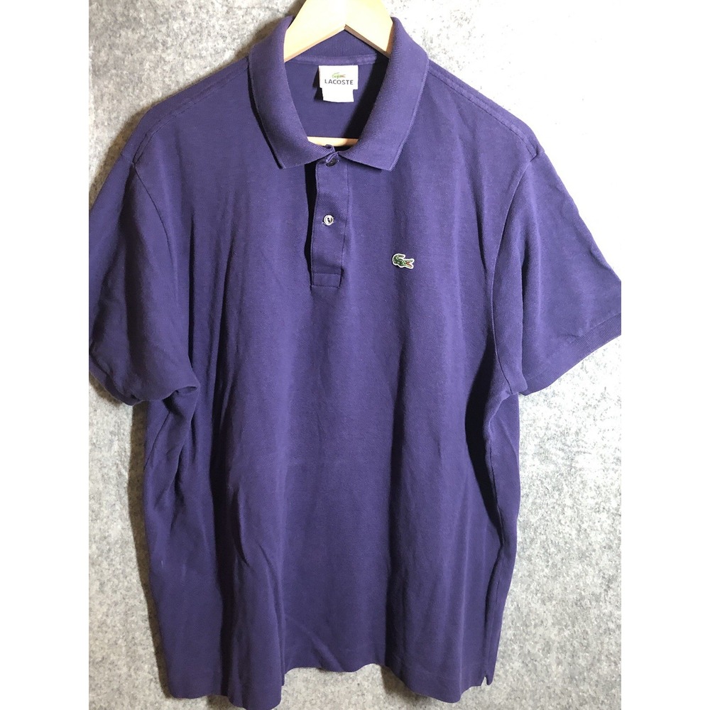 Izod Lacoste Mens Purple 2XL 7 Pique Cotton Golf Performance Sports Classic